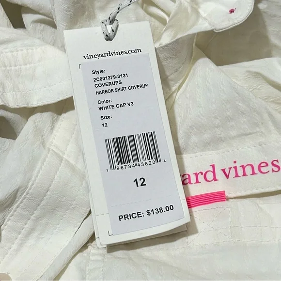 NWT Vineyard Vines Harbor Shirt Cover Up 12 - Picture 11 of 14